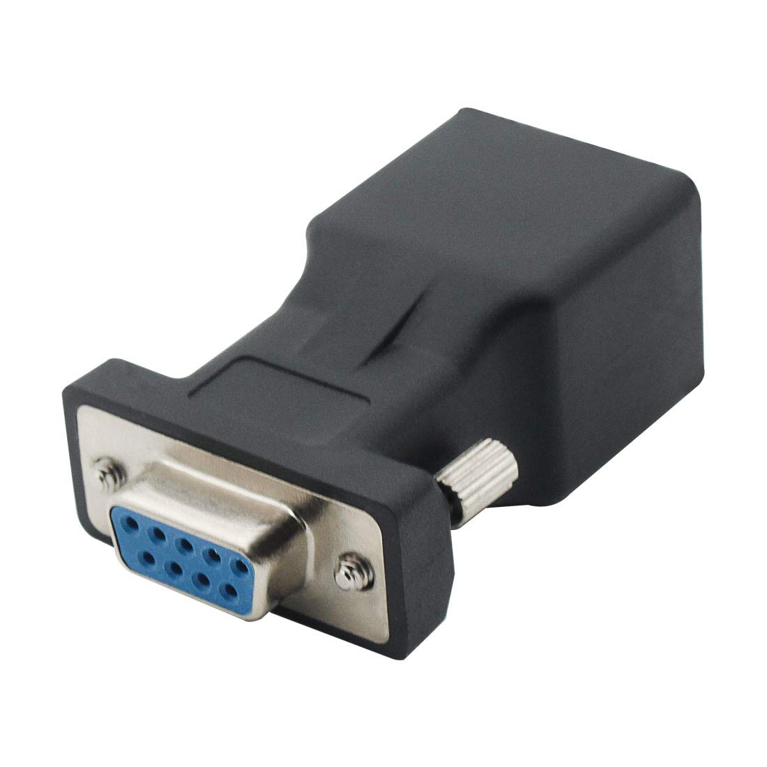 DB9 RS232 Female Port to RJ45 Female Connector Card DB9 Serial Port Extender to LAN CAT5 CAT6 RJ45 Network Ethernet Cable Adapter