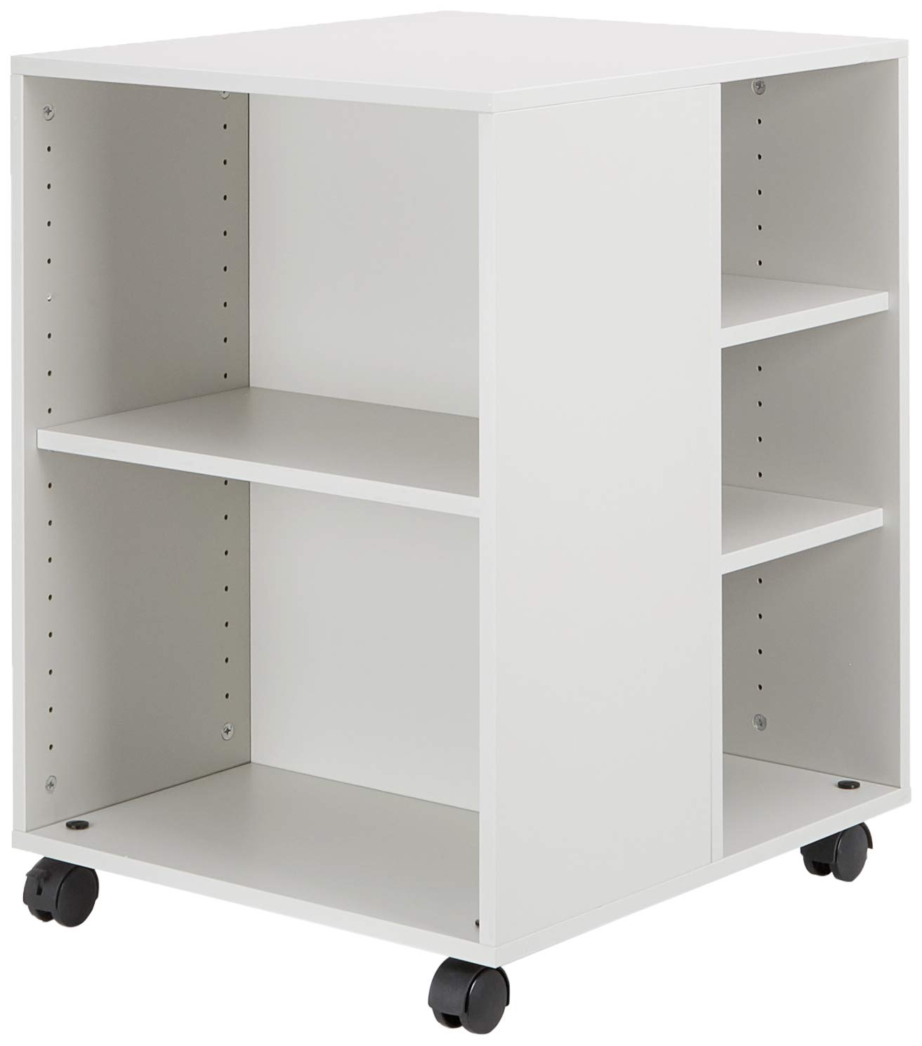 Durable Multi-Functional Trolley, Made of Strong Melamine, Light Grey Colour, Ideal for Storing Documents, Folders, Etc. In an Office Environment