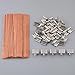JYS 40Pcs 8/12.5/13mm Wooden Candle Cores Wicks with 40Pcs Stands DIY Candles Making - 8mm x 90mm