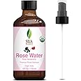 SVA ORGANICS Rose Water 4oz (118 ml) Refreshing Rose Water Spray for Skin Care, Skin Hydration, Bath, Soaps, Haircare & Aroma