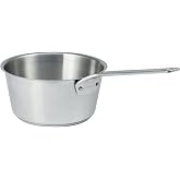 Cristel 1826 Collection 3 Qt. Saucepan, Made in France, 18/10 Stainless Steel, 3-Ply Construction, Double Riveted Fixed Handle, Oven and Dishwasher Safe