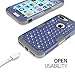 iPhone 7 Plus Case, LONTECT Hybrid Heavy Duty Shockproof Diamond Studded Bling Rhinestone Case with Dual Layer [Hard PC+ Soft Silicone] Impact Protection for Apple iPhone 7 Plus - Royal Blue/Grey