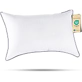 JOLLYVOGUE Pillows Standard Size Set of 1, Washable Supportive Single Bed Pillow with Super Soft Down Alternative Fill, Luxury Fluffy Hotel Quality for Side, Back, and Stomach Sleepers