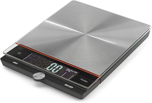 Amazon Com Polder Digital Stainless Steel Kitchen Scale 22 Lb