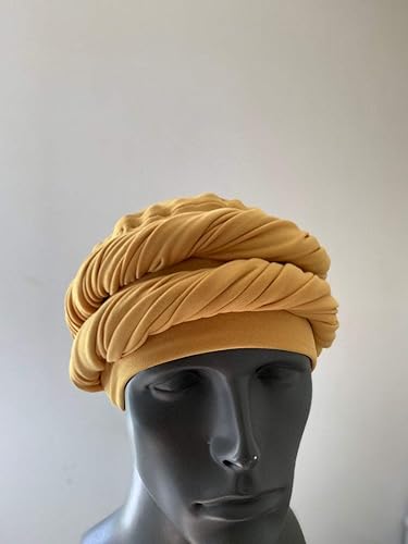 Amazon Com Turban Mustard Ez Pz Turban Wrap For Short Hair Or