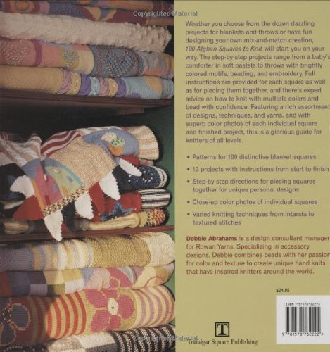 100 Afghan Squares to Knit: Patterns and Instructions for Mixing and Matching Afghan Squares for Blankets and Throws