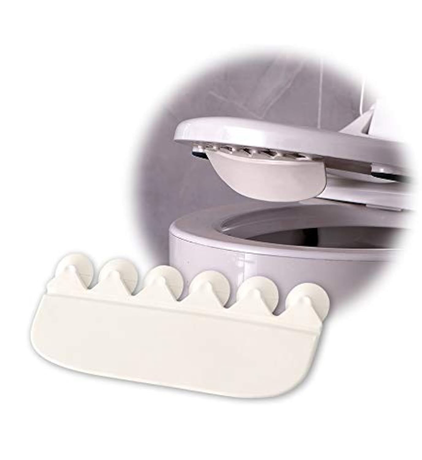 Storchenbeck Toilet Seat Urine Deflector, D-Shaped, Modern, Plastic, Universal Design, Easy to Install and Remove, Prevents Children and Adults from Peeing Splashes, Keeps Bathroom Clean