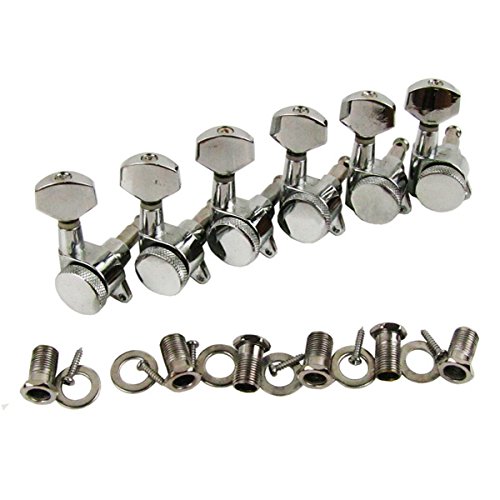 IKN 6R Chrome Auto Lock Electric Guitar Tuning Pegs Tuning Keys Metal Tuners Machine Heads - Thumbnail 3
