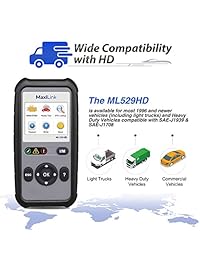 Autel ML529HD   Herramienta de escaneo OBD2 ML519 con modo mejorado 6 prueba de una sola tecla para trabajos pesados J1939 y J1708 con datos de impresión y actualización automática de Internet