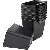 Tonxus 8 Pack Hanging Cup Holders, Multipurpose Rolling Cart Accessories Utility Cart Accessories For Art & Craft Supplies, Space Saving Hanging Storage Basket Pencil Holder Makeup Organizers (Black)