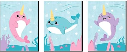 Amazon Com Big Dot Of Happiness Narwhal Girl Under The Sea Nursery Wall Art And Kids Room Decorations Gift Ideas 7 5 X 10 Inches Set Of 3 Prints Toys Games Amazon Com Big Dot Of Happiness Narwhal Girl Under The Sea Nursery Wall Art And Kids Room Decorations Gift Ideas 7 5 X 10 Inches Set Of 3 Prints Toys Games