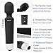Angel Kiss 20X Multi-speed Handheld Electric Wand Massager - Cordless/Wireless Power Wand,Waterproof Electric Massager for Foot, Legs, Neck, Back, Shoulders (Black)