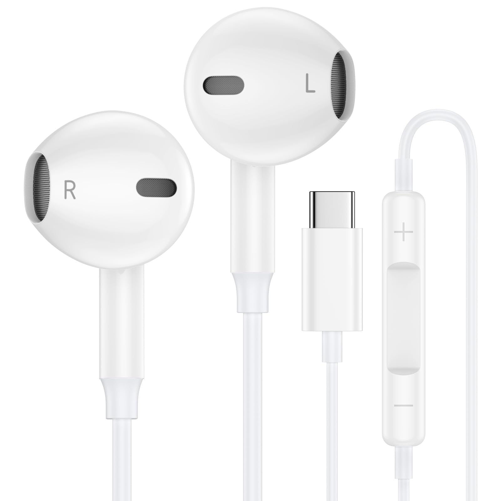 USB C Headphones Wired Earbuds for iPhone 17 Air 17e 16e 16 Pro Max 15 Pro