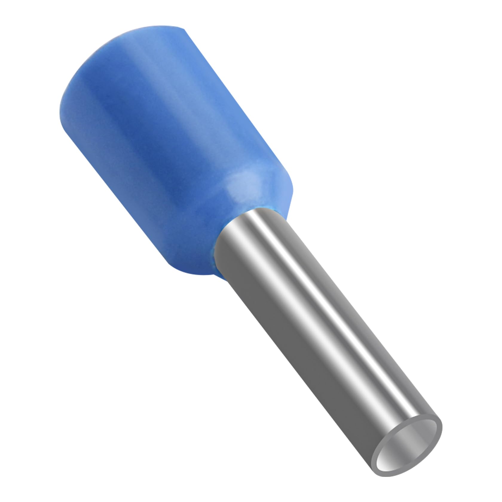 Heschen Cord End Terminal, E2510, AWG14 / 2.5mm², Wire Copper Crimp Connector, Vinyl Insulated, Blue, Pack of 1000