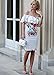 Floerns Women's Floral Ruffle Off Shoulder Party Sexy Bodycon Dress White S