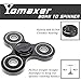 Yomaxer Fidget Spinner,EDC Spinner Toy,Tri-Spinner Fidget Toy Nylon PA Material Hybrid Si3N4 Ceramic Bearing (Black)