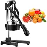 Excelvan Hand Press Citrus Commercial Juicer Pro Manual Fruit Fresh Squeeze with Stainless Steel Funnel Black