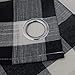 Creativesfun Farmhouse Faux Linen Look Buffalo Plaid Grommet Window Valance (Black & Cream, Valance 丨W53 X L18-INCH)