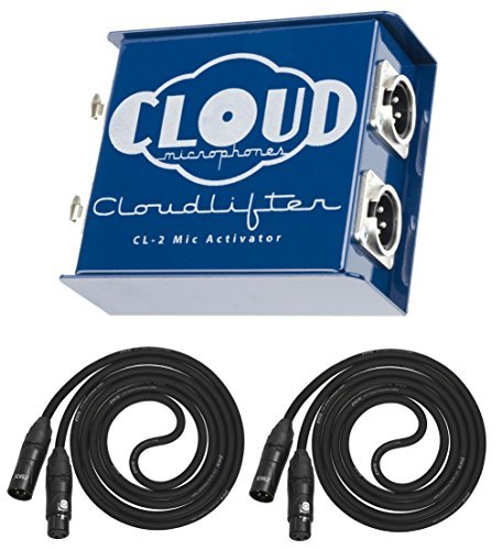 Cloud Microphones Cloudlifter CL-2 Microphone Activator / Preamplifier w/ 2x LyxPro Balanced XLR Male / Female Cables