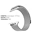 GEOTEL 42mm Milanese Loop Stainless Steel Bracelet Strap Band for Apple Watch Series 1 Series 2 Sport&Edition with Unique Magnet Lock(No Buckle Needed) (42mm-Silver)