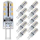 YOUKE Lighting 10-Pack G4 LED Bulb 12V DC, 10W T3 JC Halogen Light Bulbs Replacement, 1.5W/110 Lumens, Warm White 3000K, G4 Bi-Pin Base Lamp