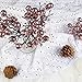 KI Store Rose Gold Christmas Tree Picks Stems Pack of 9 Artificial Glittered Berry Stems Rose Gold Tree Ornaments Decoration for Xmas Tree Halloween Wreath Garland Handcraft