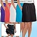 Collections Etc Drawstring Cotton Knit Pull-On Skort with Elastic Waistband - Casual Summer Apparel