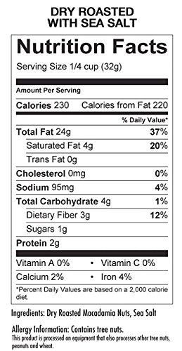 Macadamia Nuts Dry Roasted Sea Salt MacFarms 12oz