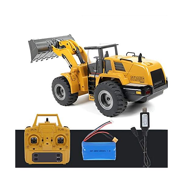 W&HH RC Bagger,Rc Radlader Bagger 1:14,10 Kanal Ferngesteuerter Bagger Kettenbagger Spielzeug Für 6-15 Kinder Geschenk – Bild 5