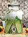 Circleware Valley Yorkshire Mason Glass Beverage Drink Dispenser with Metal Lid, 2.3 Gallon, Limited Edition Glassware