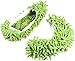GPCT Unisex Multifunctional [Microfiber] Chenille [Washable] Mop Shoe Cover/Slippers. Perfect for Cleaning Dust, Dirt, & Pet Hair! [2 Pieces]- Green