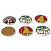 Sunbright Coasters for Drinks, Christmas Tree Santa Snowman Decoration for Holiday Party, Bar, Gifts, Porcelain and Cork Bottom,Set of 6