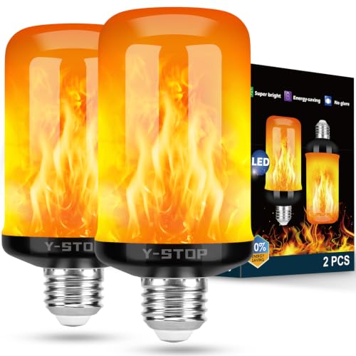 Y-STOP Flame Light Bulb 4 Modes Flickering Effect