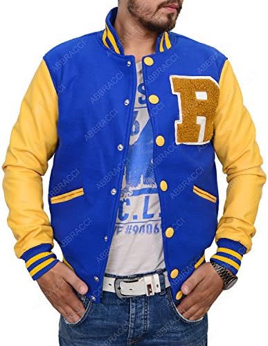 JANAN Archie Riverdale Shirt Varsity Letterman Jacket (3XL, Blue)