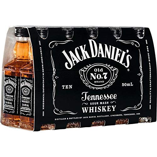 Jack Daniels Miniature American Bourbon Whiskey 5cl Miniature - 10 Pack
