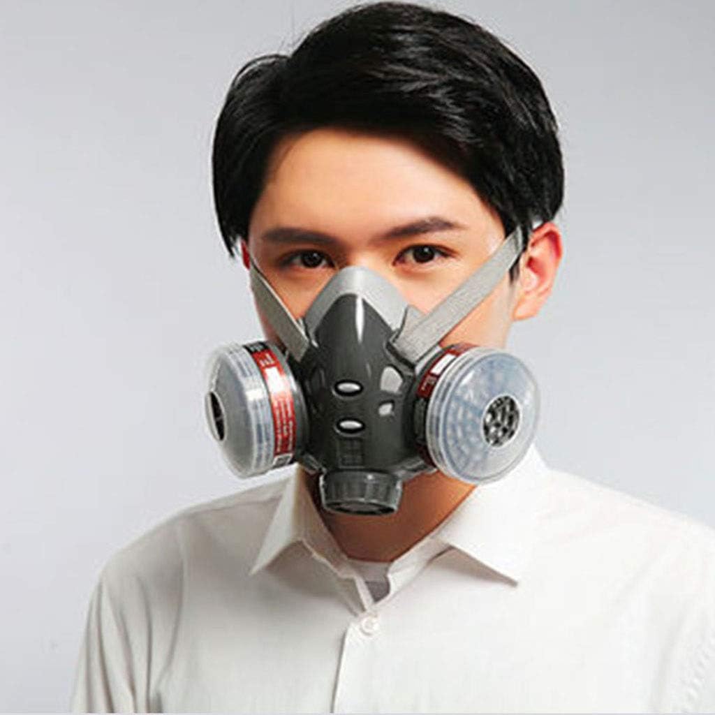 BBJOZ Dust Mask Reusable Silicone Dustproof and Anti-Virus Combo, Dust, Fiberglass, Chemical Spray Anti-Fog Mirror 4 Filter Cotton + 2 Earplugs