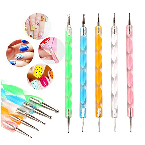 DIY Glitter Nail Rhinestones Decorations Dotting Tool Water Transfer Sticker Decal Nail Line Tape Striping Nails Sanding Buffing File Beauty Accessories Nail Art Set Kit - Thumbnail 3