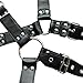 FEESHOW Men's Leather Neck Collar Chest Harness Adjustable Buckle Straps