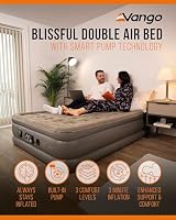 Vango Blissful Double Airbed with Built in Electric Pump 191x140x46 cm view 2