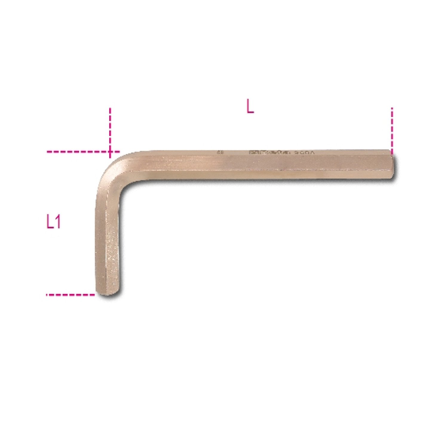 Beta 960764 Model 96 BA4 Sparkproof Offset Hexagon Key, 4 mm Size