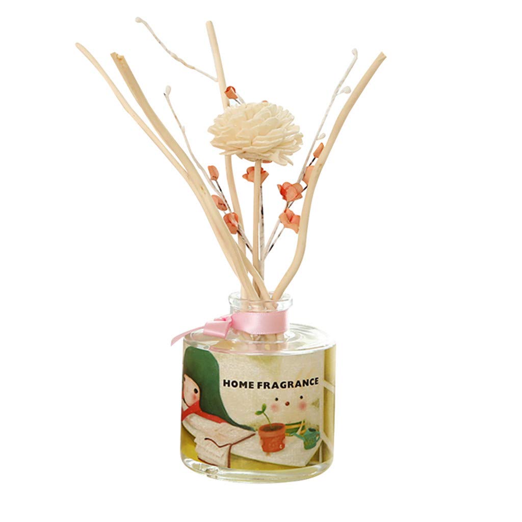 Aoukey Reed Oil Diffuser With Natural Stick Glass, aromatherapy stick