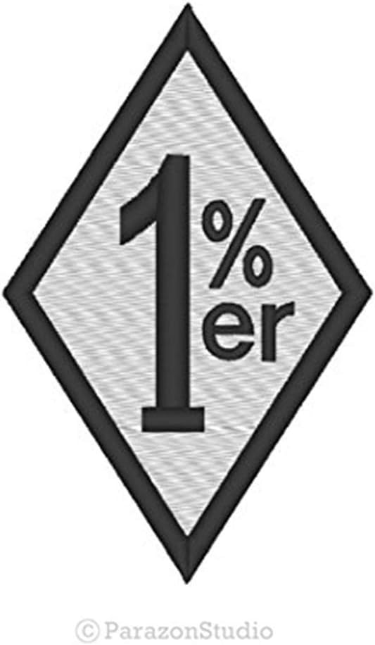 Custom 1 ER One Percenter Motorcycle Biker Patch Diamond Bar Sew on Patch (2.25 x 3