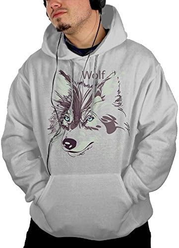 Men I Just Really Like Wolf Camping 2018 New Style Hoodie Hooded Sweatshirt Size M Ash