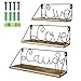 Live Love Laugh Set 3 Floating Mounted Shelves, Metal Wall Decor Shelf for Living Room, Bathroom, Bedroom, Office, Kitchen, 3 Different Sizes