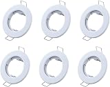 Hsthe Sea Set of 6 Recessed Light Frames Aluminium White 83 mm view 1