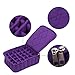 Queentools 30-Bottles Essential Oil Carrying Case - for Travelling Oils Display, Organizer Bag with Double Zipper, Contains 5ml,10ml,15ml Bottles (Purple)