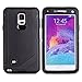 Galaxy Note 4 Case Heavy Duty,Harsel Defender Bumper Shockproof Dustproof Dropproof 3 Layer Rugged Protective Shell Case w/ Built-in Screen Protector & Belt-clip for Samsung Galaxy Note 4 (Black)