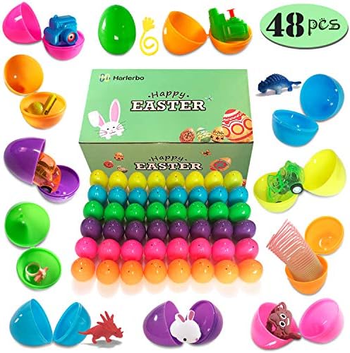 Filled Easter Eggs Set Prefilled Plastic Surprise Eggs With 8 Pack Variety of Popular Toys Inside Novelty Toy Assortment Great for Easter Eggs Hunt Party Game Prizes