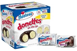 GENERIC Hostess Donettes Powdered and Frosted Variety Pack mini Donuts,1.5 oz. (32 Pack)