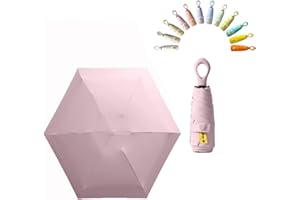 ERISED'S BIFROST Mini Sun Travel Umbrella Ring handle Coating Layer Fabric Blocking/anti UPF 50 UV Protection 99.9% Compact Folding Purse Umbrella/Lightweight Small Portable Backpack/Rain Sun/Men Women Kids